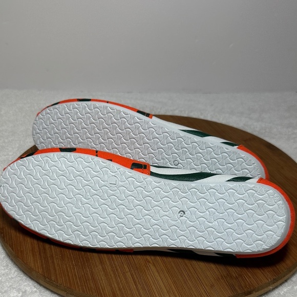 NCAA Miami Hurricanes Canvas Slip On Casual Shoes Orange Green Women’s L-(9-10) - Picture 7 of 8